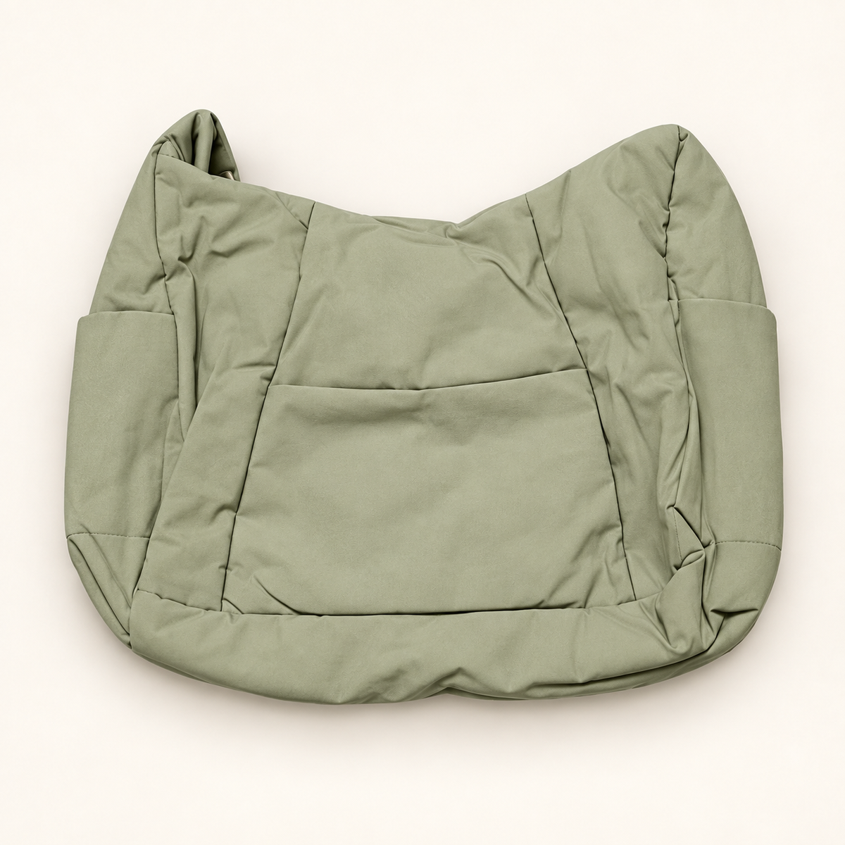 Everyday Shopper Tote — Sage — AI-styled studio image