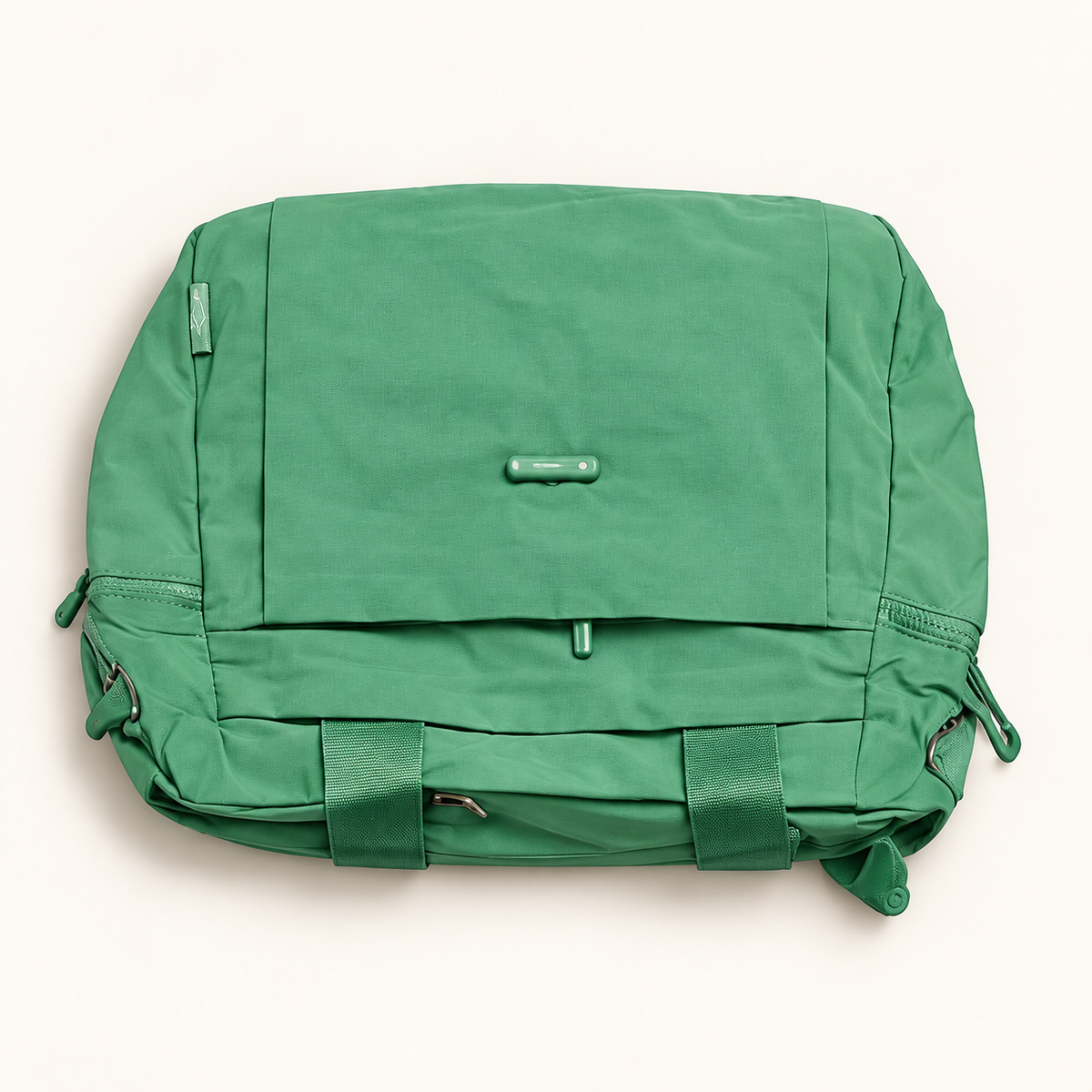 Front-Flap Shoulder Bag — Mint — AI-styled studio image