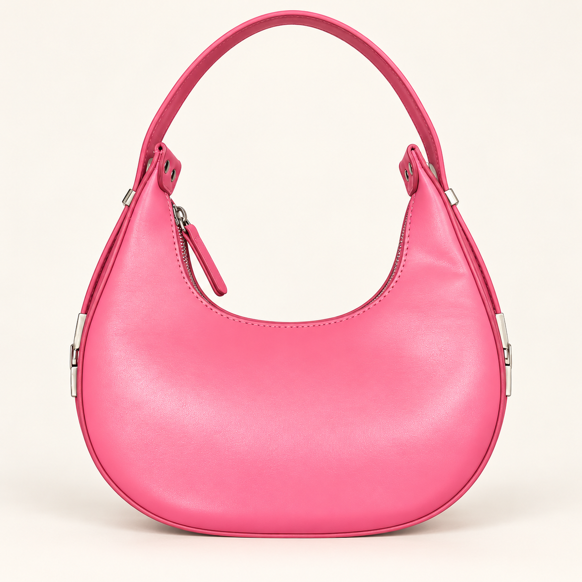 Crescent Mini Shoulder Bag — pink — studio image