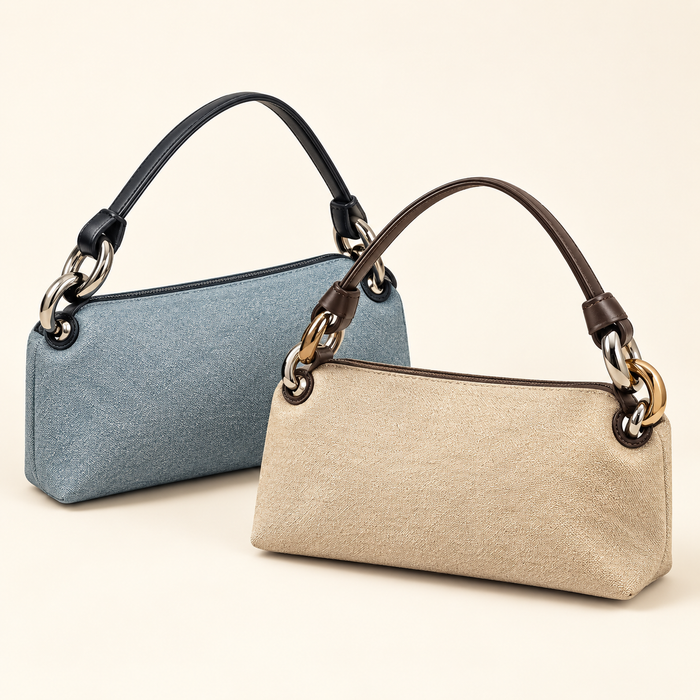 Chain Handle Pillow Bag