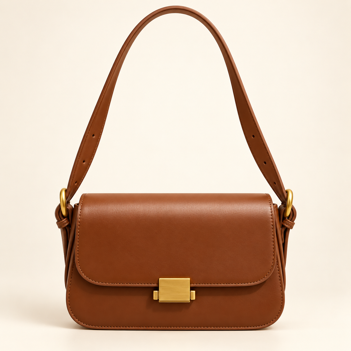 Gold Bar Flap Shoulder Bag