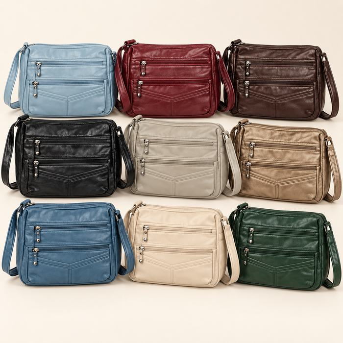Compact Multi Zip Crossbody