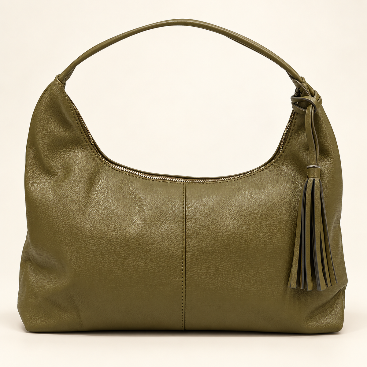 Tassel Accent Shoulder Hobo