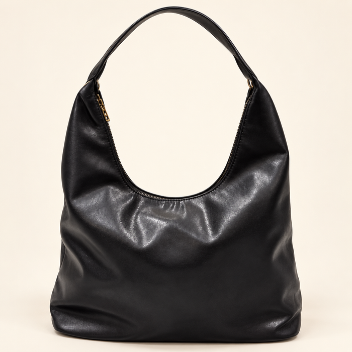 Soft Black Shoulder Hobo