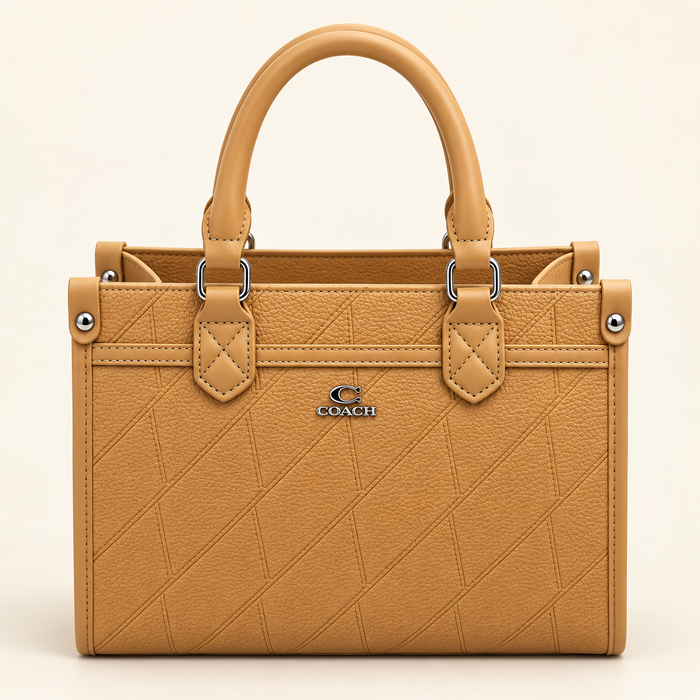 Geometric Stitch Carry Tote