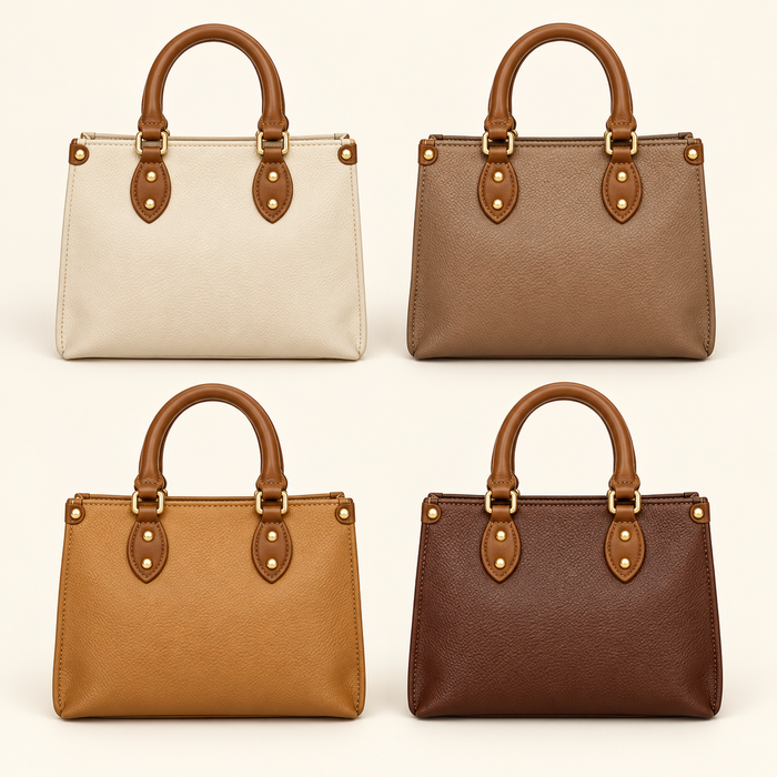 Oval Handle Mini Tote – four available colours