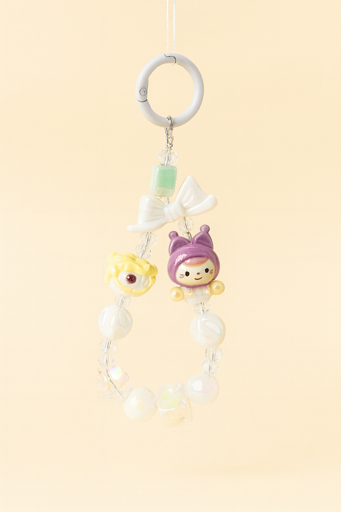 Pastel Beaded Bag Charm
