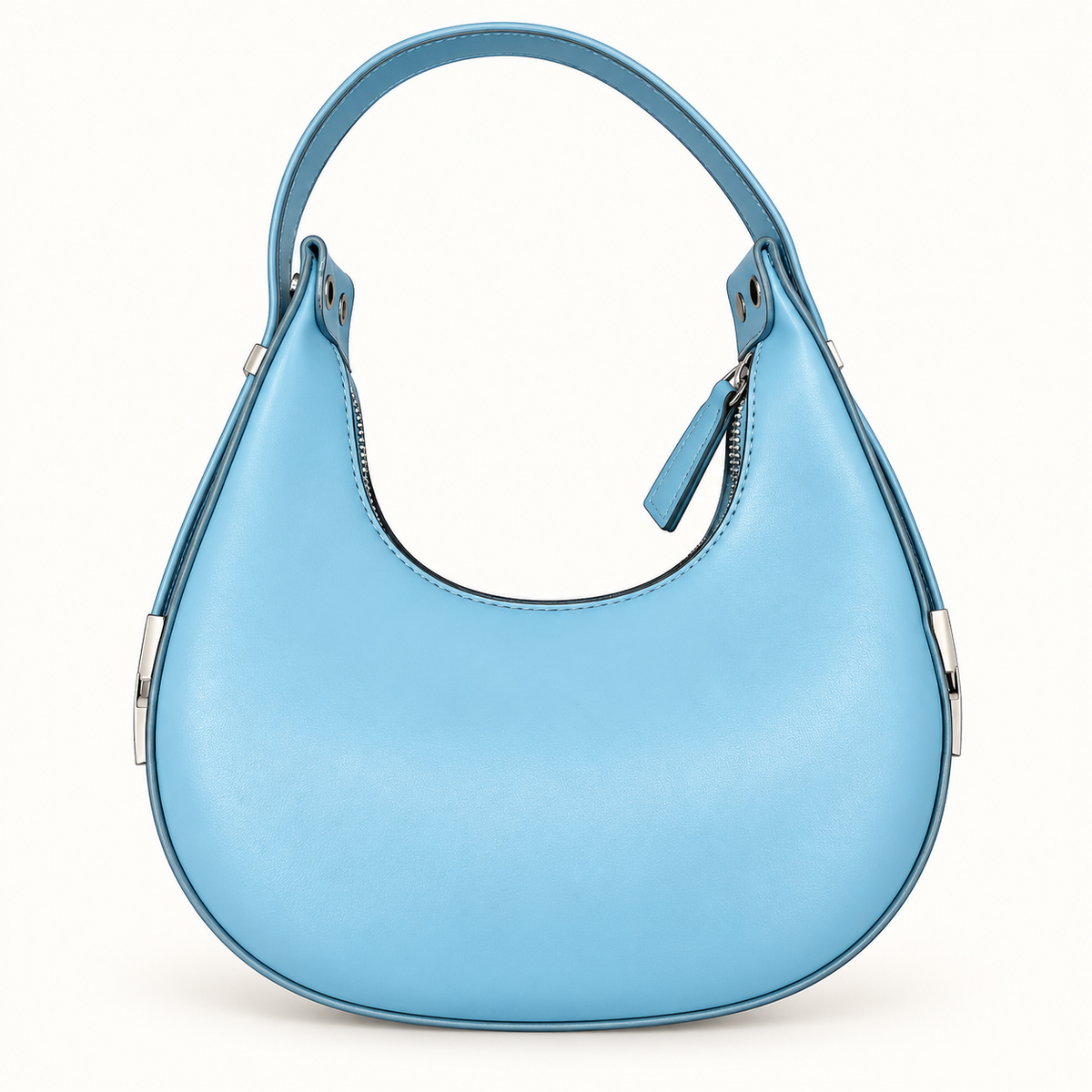Sky Blue Crescent Shoulder Bag — Sky Blue