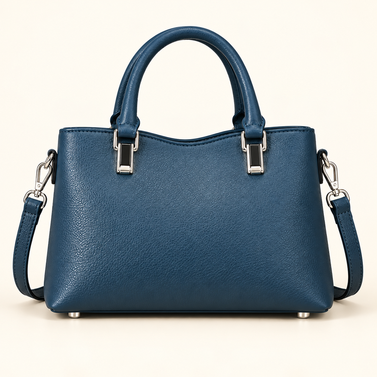Metal Accent Mini Tote — Blue — individual studio photo