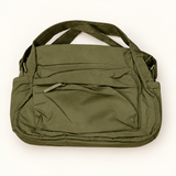Multi-Pocket Handbag — Olive — AI-styled studio image