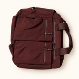 Utility Carryall Bag — Burgundy — AI-styled studio image