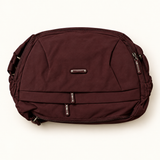 Rounded Everyday Sling — Burgundy — AI-styled studio image