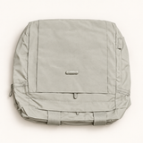 Front-Flap Shoulder Bag — Ivory — AI-styled studio image