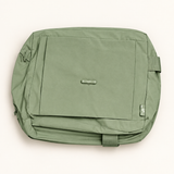 Front-Flap Shoulder Bag — Sage — AI-styled studio image