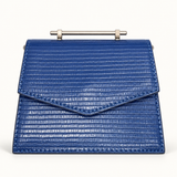 Textured Envelope Chain Sling — blue — studio image