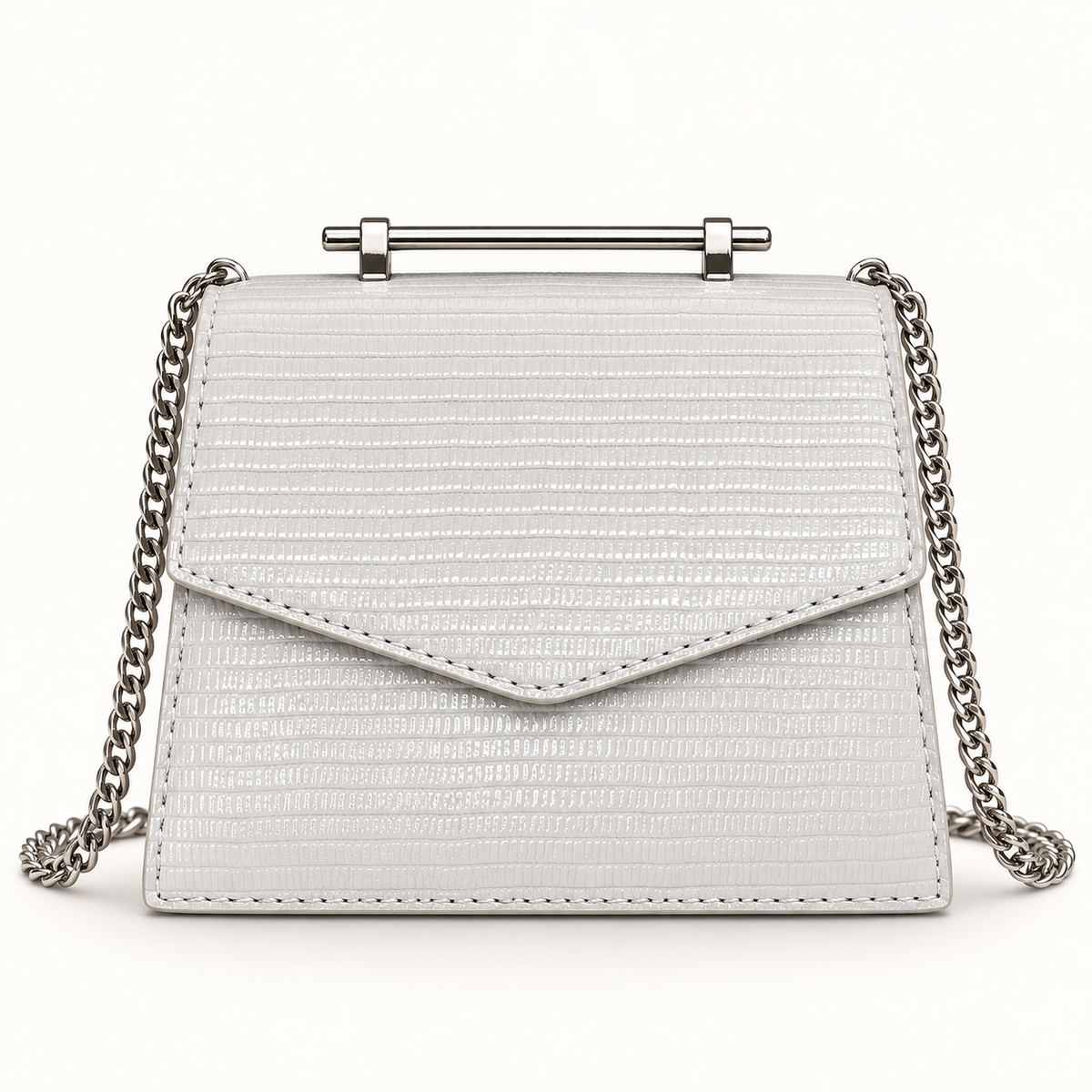 Textured Envelope Chain Sling — light-grey — studio image
