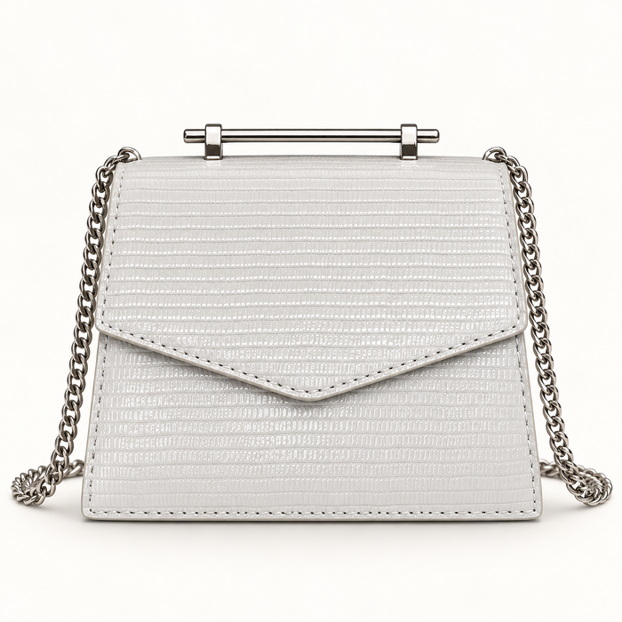 Textured Envelope Chain Sling — light-grey — studio image