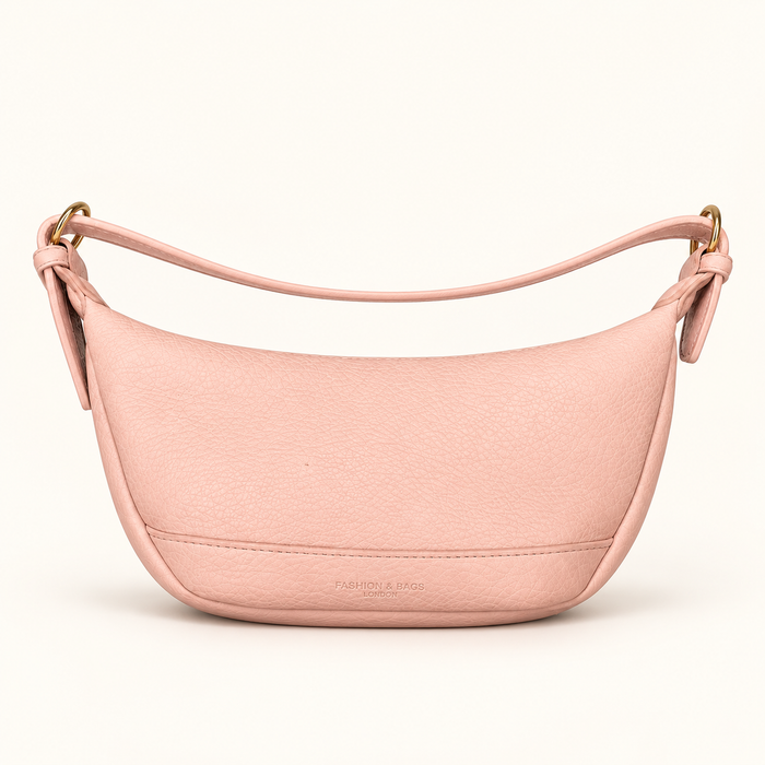 Soft Curve Shoulder Bag — pink — studio image