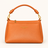 Gold Clip Handle Sling Bag — orange — studio image