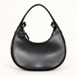 Crescent Mini Shoulder Bag — black — studio image