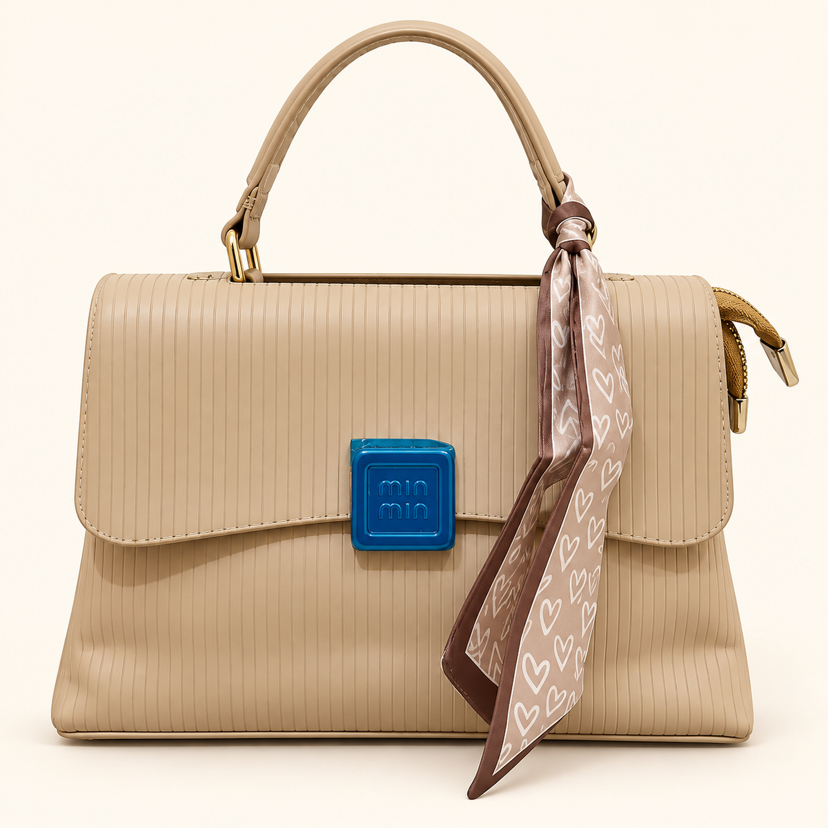 Striped Scarf Mini Satchel