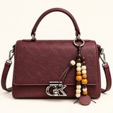 Embossed Bead Charm Satchel