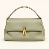 Sage Clasp Top Handle Bag
