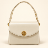 Round Button Flap Satchel