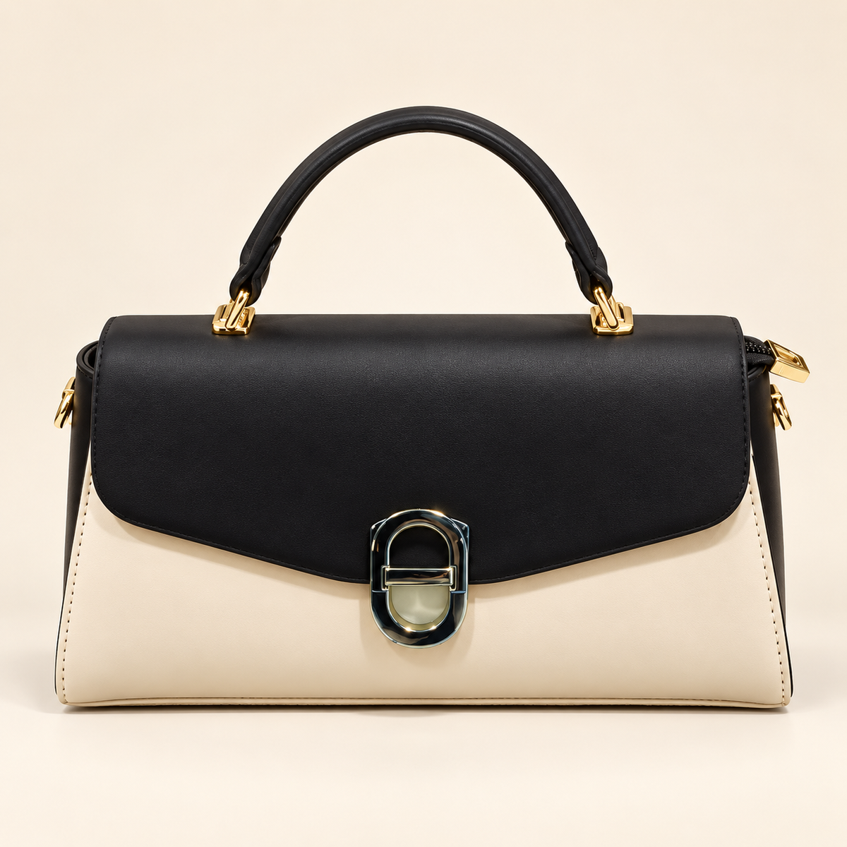 Contrast Flap Chain Satchel