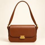 Gold Bar Flap Shoulder Bag
