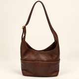 Panelled Brown Shoulder Hobo
