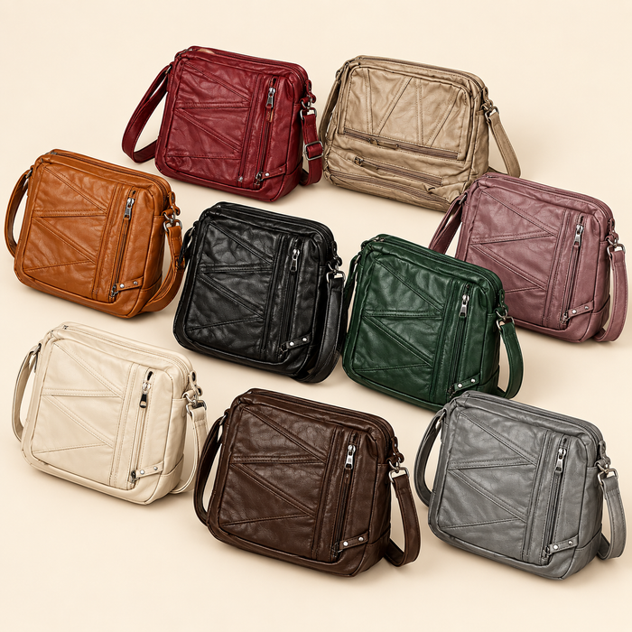 Multi Pocket Texture Crossbody