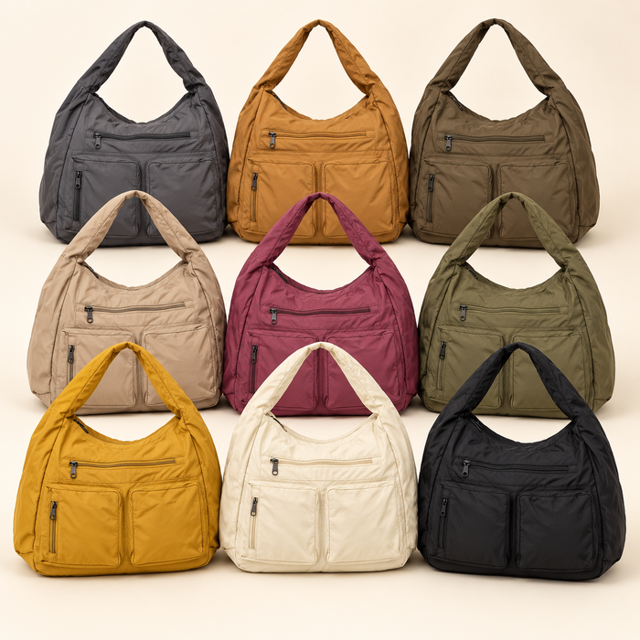 Relaxed Nylon Pocket Hobo