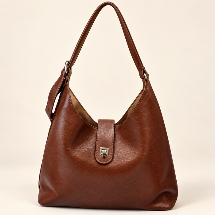 Button Strap Shoulder Bag