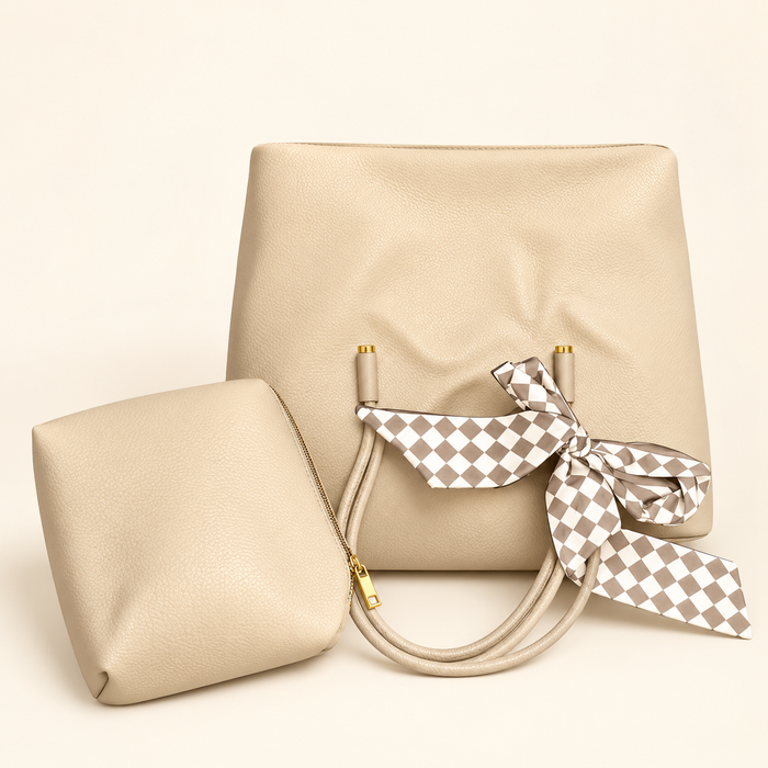 Scarf Bucket Bag And Pouch Set