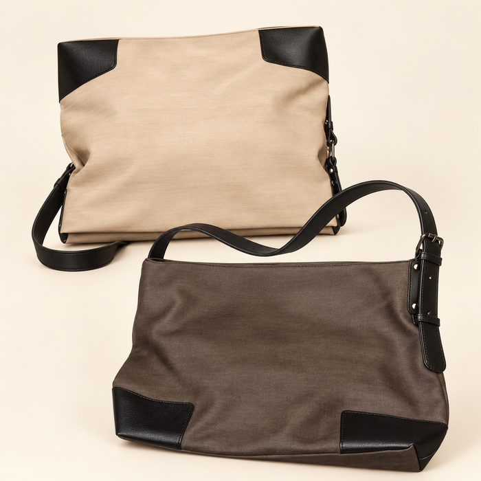 Two Tone Soft Shoulder Bag