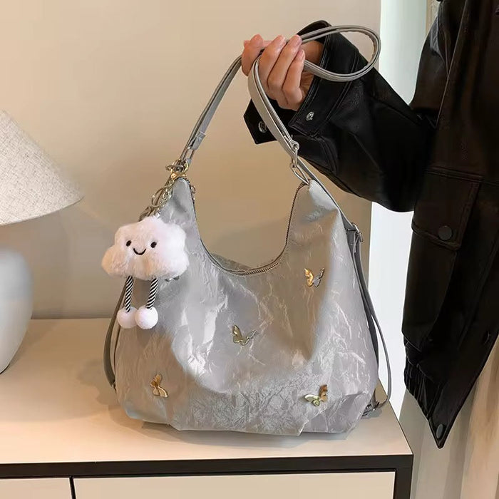 Butterfly Accent Shoulder Bag