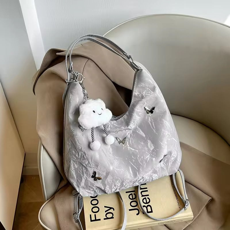 Butterfly Accent Shoulder Bag