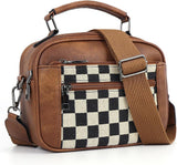 Grid Pattern Crossbody