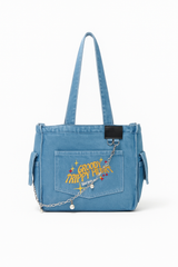 Graphic Denim Shopper