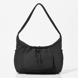 Grid Ruched Shoulder Bag