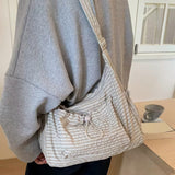Grid Ruched Shoulder Bag