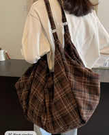 Checkered Slouch Shoulder Bag