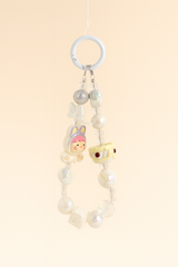 Ivory Beaded Bag Charm