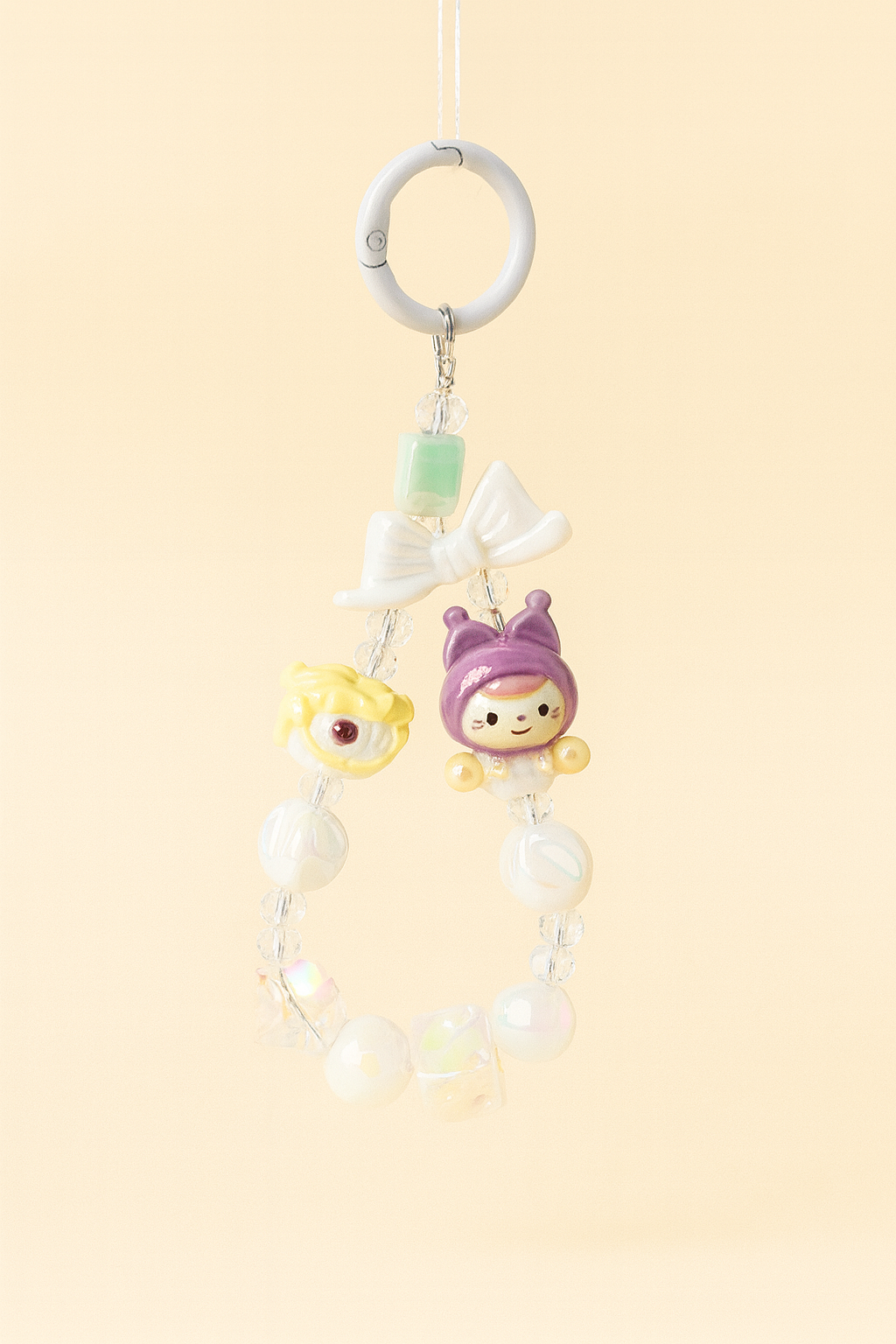Pastel Beaded Bag Charm