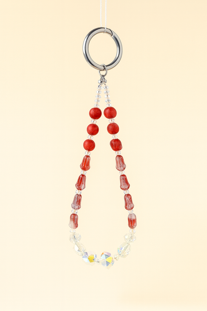 Red Crystal Bead Charm