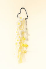 Yellow Lace Heart Clip