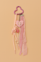 Pink Lace Heart Clip