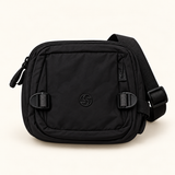 Buckle Pocket Nylon Sling — Black — individual studio photo
