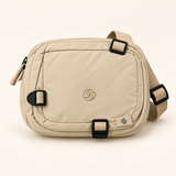 Buckle Pocket Nylon Sling — Cream — individual studio photo